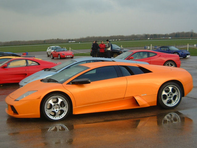 One car of note was a bright orange Lamborghini Murcielago 