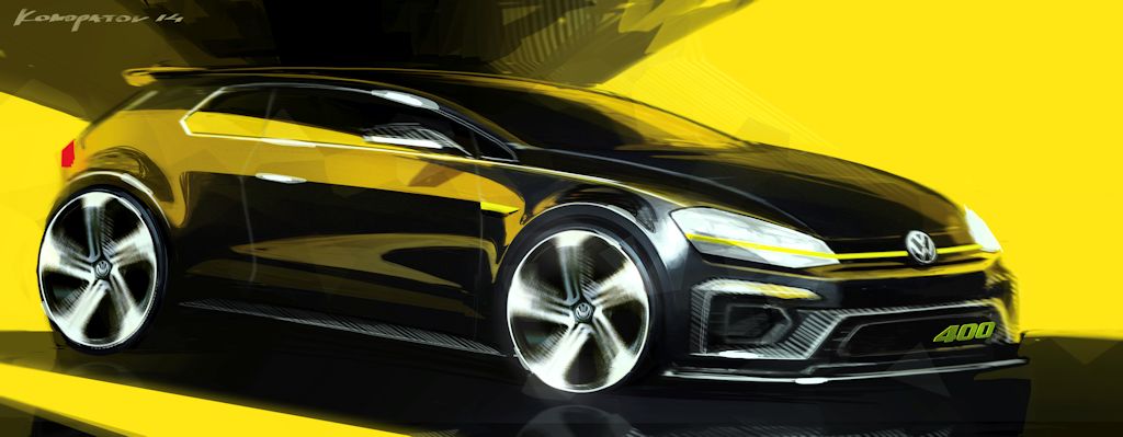 Golf R Behance 400PS Golf R Concept Sketched